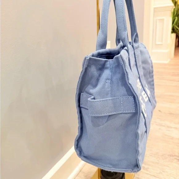 Blue Canvas Tote Crossbody Bag - Picture 2 of 7